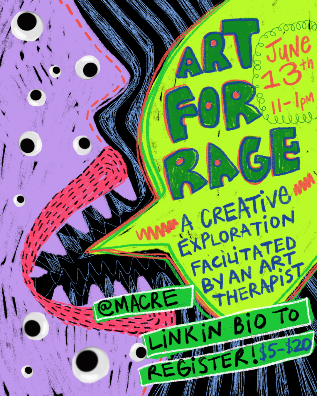 Art for Rage: A Creative Exploration facilitated by an Art Therapist