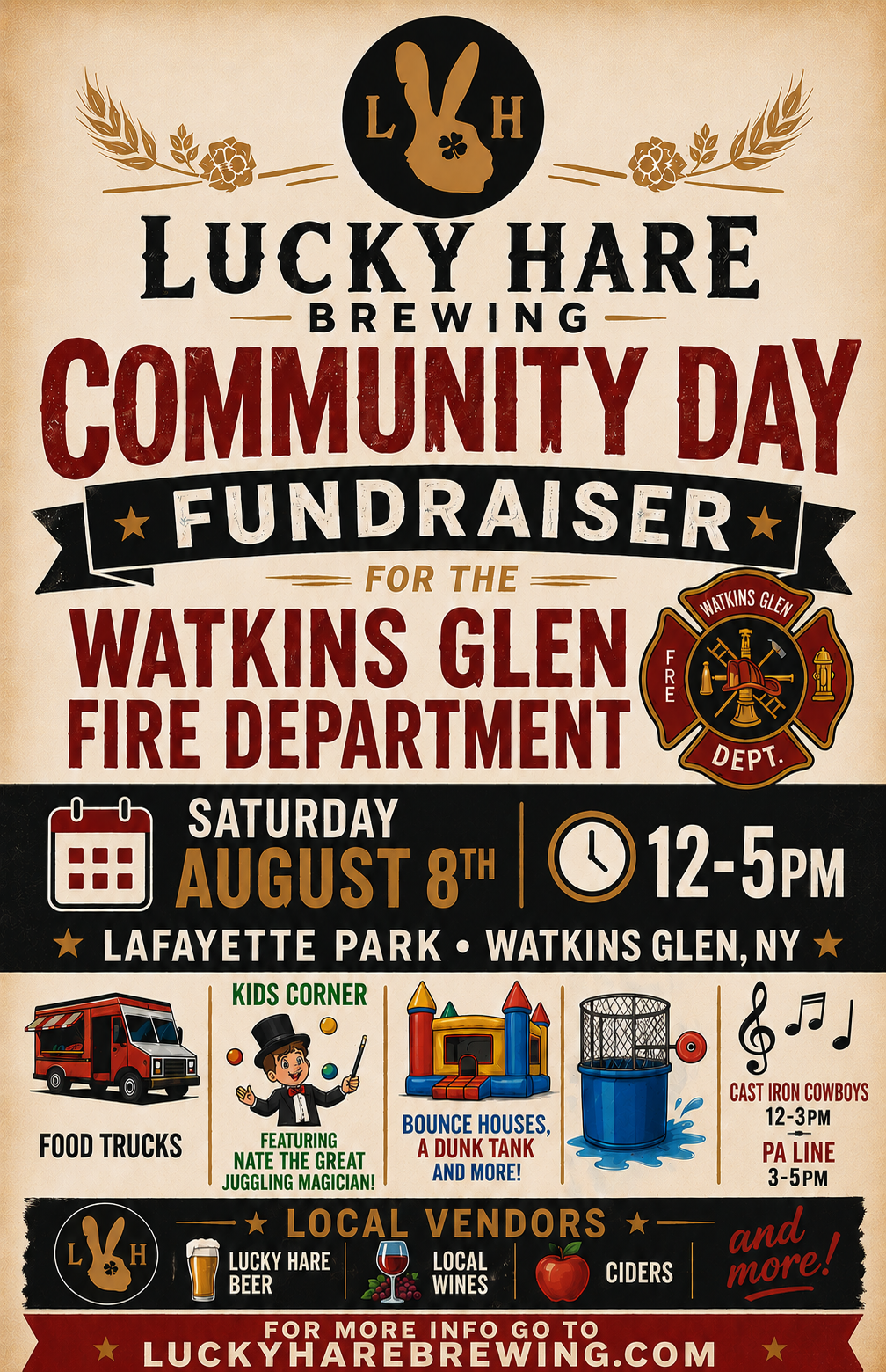 Community day fundraiser for the Watkins Glen fire department