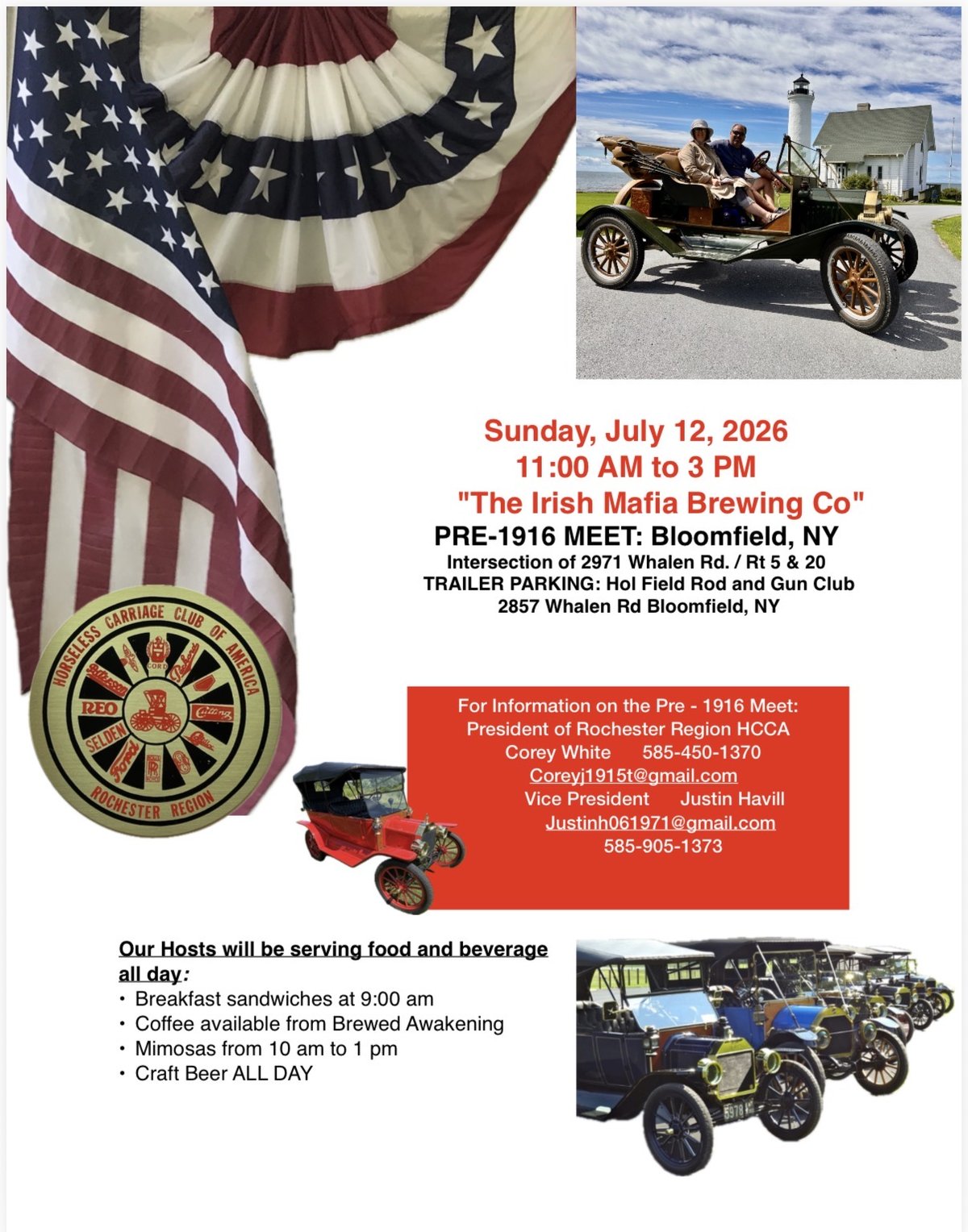 Pre-1916 Auntique Automobile Show at Irish Mafia Brewig Co-Bloomfield, NY