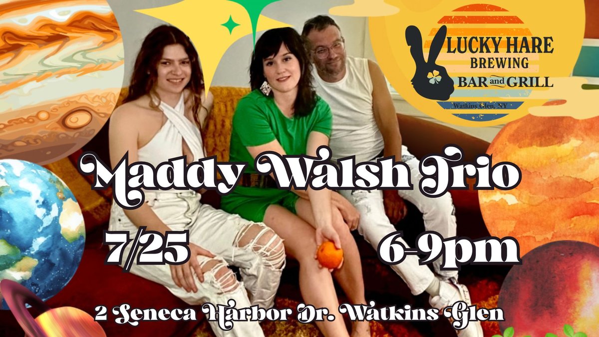 Live music by Maddy Walsh Trio