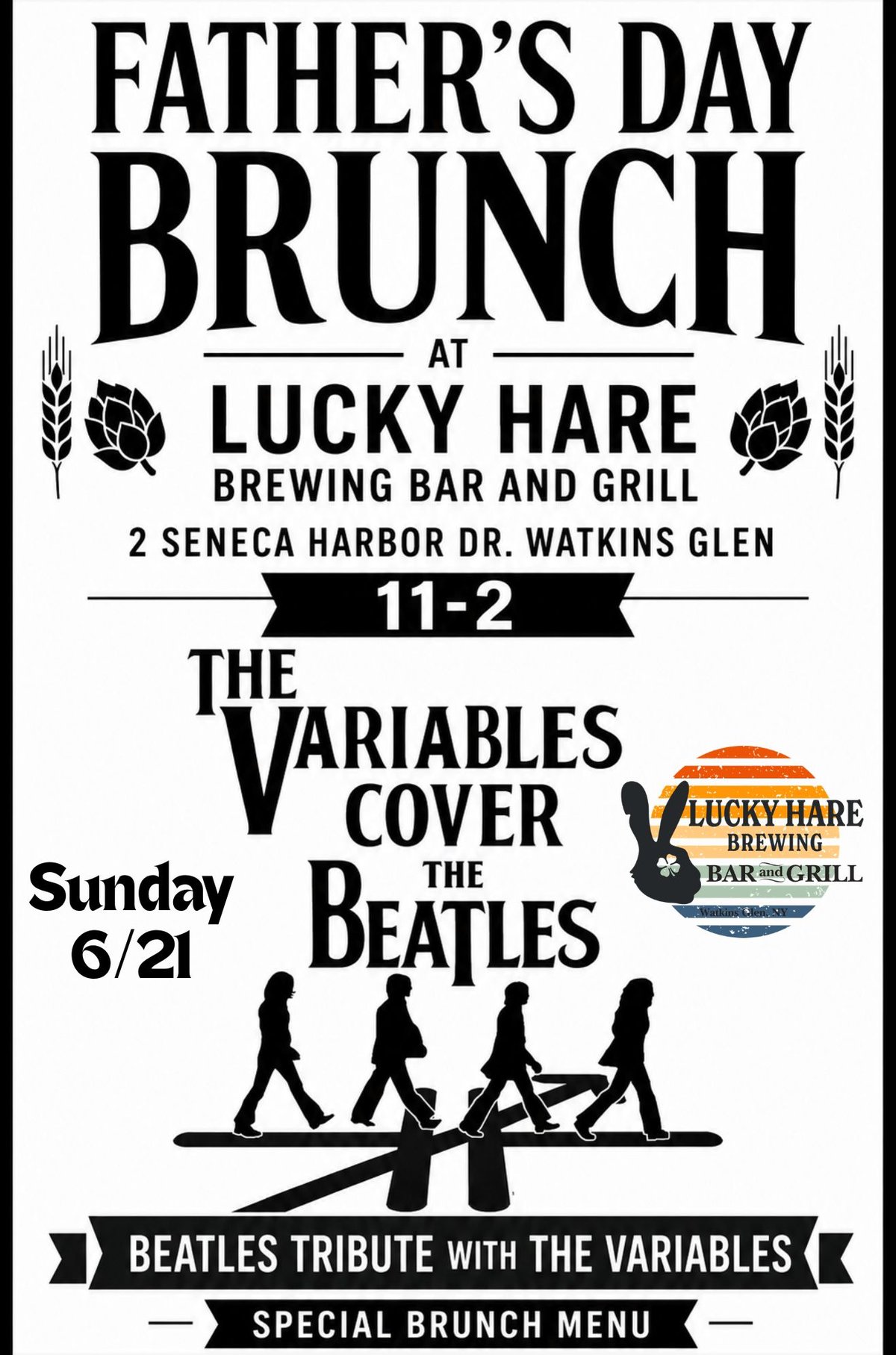 Beatles tribute father's day brunch with the Variables!