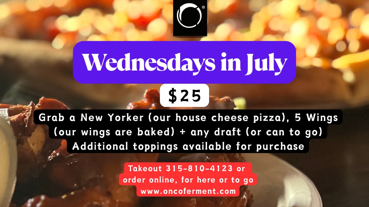 Wednesday Meal Deals at ONCO