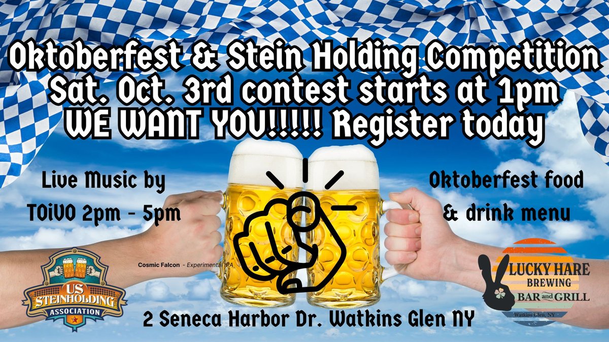 Oktoberfest and stein holding competition